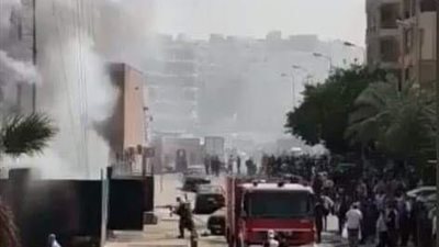 السيطرة على حريق برج للاتصالات خلف كارفور المعادي