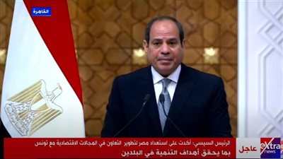 السيسي عن مباحثاته مع الرئيس التونسي: أكدنا أهمية تعزيز التعاون في مجال مكافحة الإرهاب