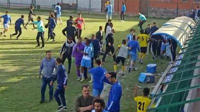 معركة شوارع في مباراة بورفؤاد وكهرباء الإسماعيلية بالدرجة الثالثة (صور) 