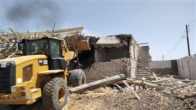 إزالة حالتي تعدًّ وردم حفر بمركزي أبشواي وطامية في الفيوم 