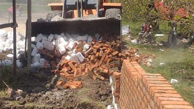 إزالة 8 حالات تعدي على أملاك الدولة بالخانكة