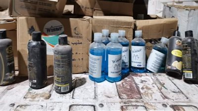 تموين الفيوم: ضبط 200 زجاجة مطهر منتهي الصلاحية بأرض جبيلي