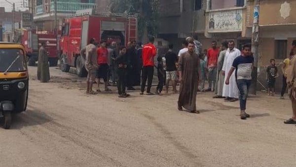 نشوب حريق بمنزل بقفط