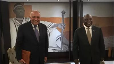 وزير الخارجية يسلم رئيس جنوب إفريقيا رسالة من السيسي بشأن سد النهضة