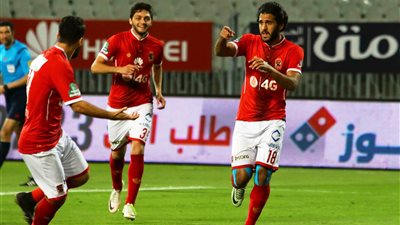 مروان محسن يسجل الهدف الثاني للأهلي في شباك بتروجت