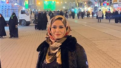 إلهام شاهين تثير الجدل لزيارتها ضريح إمام شيعي فى العراق (صور)