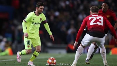 برشلونة يخطف مانشستر يونايتد بهدف