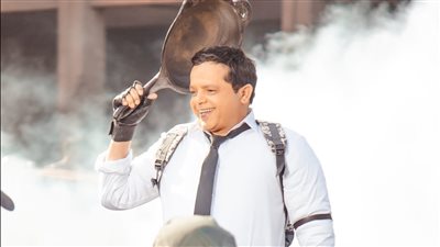 كواليس جلسة تصوير هنيدي في بابجي موبايل بعدسة أحمد رأفت 