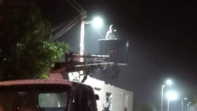  صيانة 100 كشافا في 24 ساعة بالمنيا لمنع وقوع حوادث