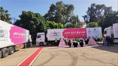 محافظ البحيرة يستقبل قوافل صندوق 