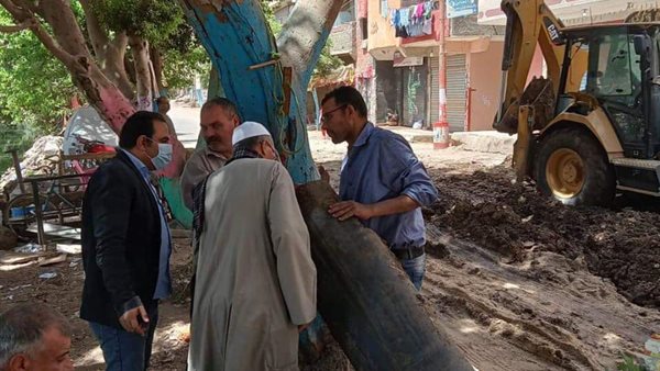 عطل بخط الصرف الرئيسى