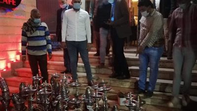 مصادرة 30 شيشة وغلق 9 مقاهي لمخالفة الإجراءات الاحترازية بشبين القناطر قليوبية