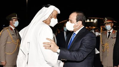 السيسي يودع بن زايد بعد ختام زيارته لمصر (صور)