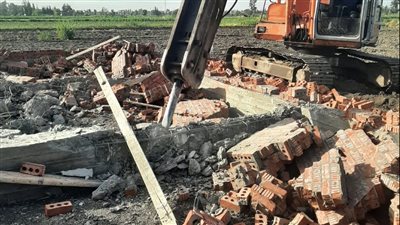 إزالة 13 حالة تعدٍّ على الأراضي الزراعية بالبحيرة