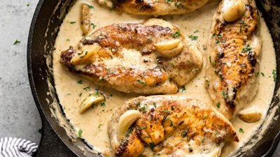 بأقل وقت ومجهود.. طريقة عمل دجاج بالكريمة الشهية