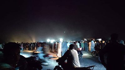  تشييع جنازة 4 عمال لقوا مصرعهم في حادث انقلاب سيارة ببني سويف