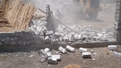 إزالة 8 حالات تعد على الأراضي الزراعية وإيقاف أعمال بالبحيرة