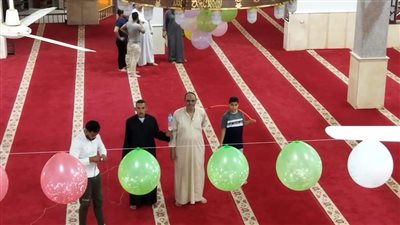 مساجد المنوفية تتزين بالبلالين لاستقبال المواطنين لصلاة عيد الفطر 