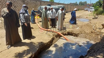 كسر بخط مياه رئيسي بالنجوع جنوب الأقصر ثالث أيام العيد