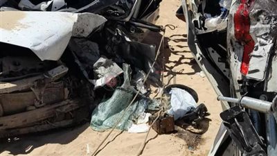 إصابة 6 أشخاص في حادث تصادم سيارتين ملاكي بطريق الإسماعيلية القاهرة الصحراوي (صور)