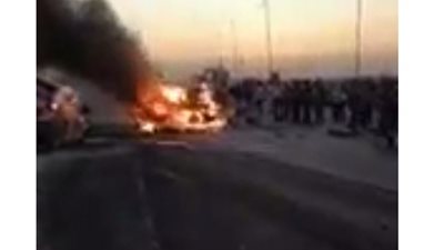 مقطورة وتريلا 2 كونتينر و9 سيارات.. فريق يحقق في حادث الدائري الأوسطي بحلوان