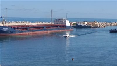 تصدير 5 آلاف طن أسمنت أبيض إلى روسيا عبر ميناء العريش (صور) 