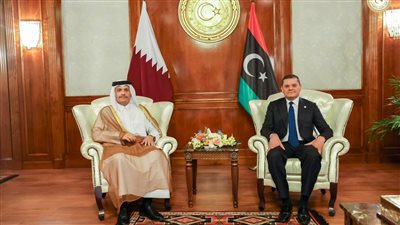 رئيس الحكومة الليبية يستقبل وزير الخارجية القطري (صور)
