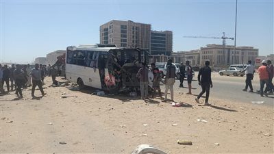 ارتفاع أعداد المصابين في حادث العاصمة الإدارية إلى 48 (صور)