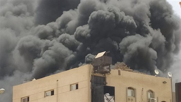 حريق مصنع فوم في