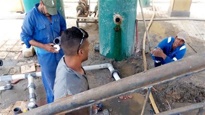 رئيس مياه القناة يعلن الانتهاء من صيانة وغسيل شبكة محطة 