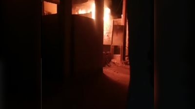 نشوب حريق بمحول كهرباء بقرية البراهمة في قنا 