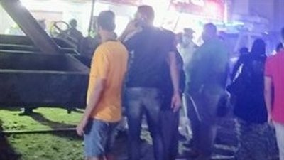 خروج عربات قطار بضائع عن القضبان في منطقة إمبابة بالجيزة (صور)