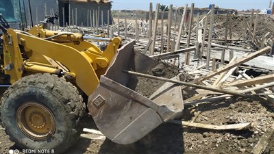 إزالة بناء خرساني على مساحة 432 مترا خلال حملة مكبرة ببورسعيد (صور) 