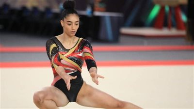 ماندي عصام تُتوج ببرونزية جهاز الحركات الأرضية في كأس العالم للجمباز الفني