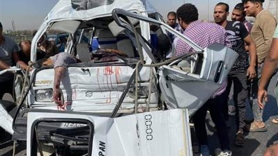 مصرع شخص وإصابة 5 في حادث على الطريق الأوسطي بالبدرشين