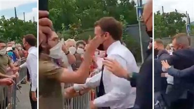 معاقبة المتهم بصفع الرئيس الفرنسي بالسجن 4 أشهر