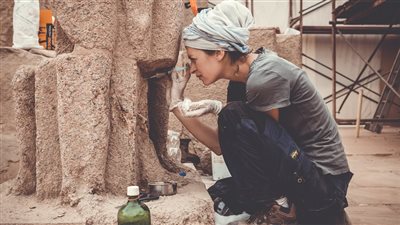 مصدر يوضح حقيقة الانتهاء من ترميم تمثال توت عنخ آمون بمعابد الكرنك (خاص)