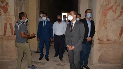 نائب محافظ سوهاج يتفقد منطقة أبيدوس الأثرية