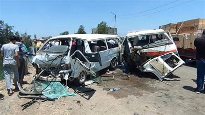 إصابة 8 أشخاص بحادث تصادم على طريق بنها - المنصورة