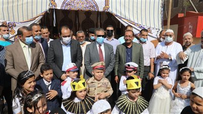 محافظ المنوفية يفتتح مدارس ومشروع صرف صحي بمركز الشهداء تزامنًا مع العيد القومي