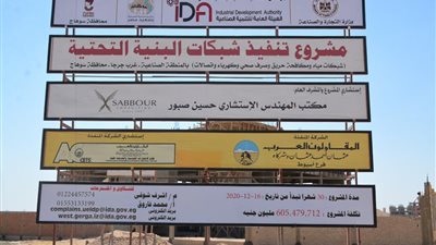 محافظ سوهاج يتابع تنفيذ شبكات البنية التحتية للمنطقة الصناعية بغرب جرجا 