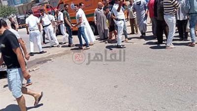 مصرع وإصابة 6 أشخاص في حادث انقلاب سيارة بكفر الشيخ (صور)