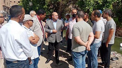 نائب محافظ الجيزة يوجه بسرعة الانتهاء من أعمال تطهير مصرف ناهيا 