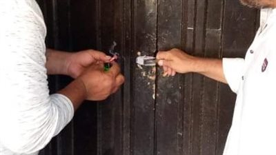 غلق وتشميع منشآت مخالفة برأس البر 