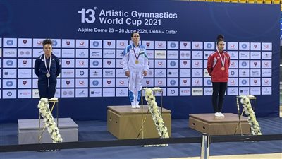 نانسي طمان تحصد برونزية بطولة كأس العالم للجمباز في قطر