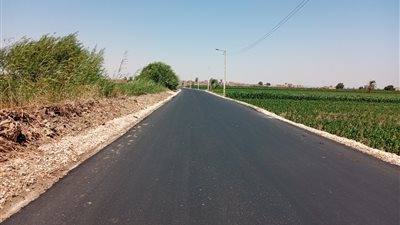  الانتهاء من إعادة رصف طريق “التمساحية - الدير المحرق” بأسيوط