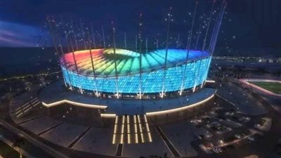 استمرار الإنشاءات في استاد مدينة مصر الرياضية بالعاصمة الإدارية الجديدة (صور)