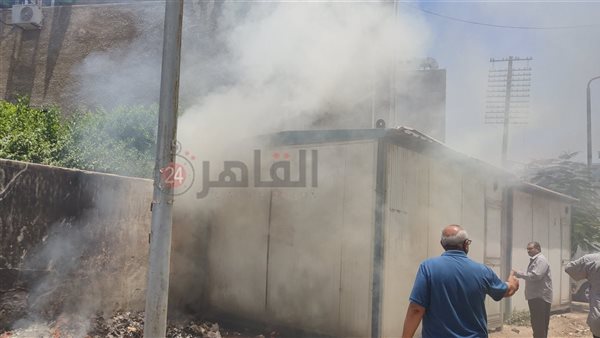 حريق كشك بجوار محطة