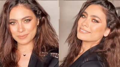 شاهد الفنانة هاجر أحمد قبل وبعد وضع المكياج (فيديو)