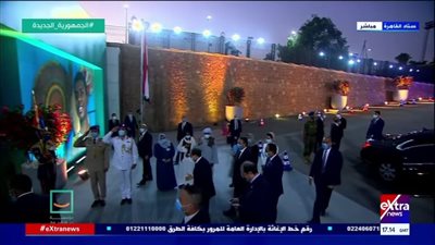 وصول الرئيس السيسي لاستاد القاهرة لحضور المؤتمر الأول لـ